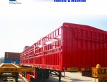 35t Fence Cargo Truck Stake Truck Trailer with 3 Axles for Cargo Transportation