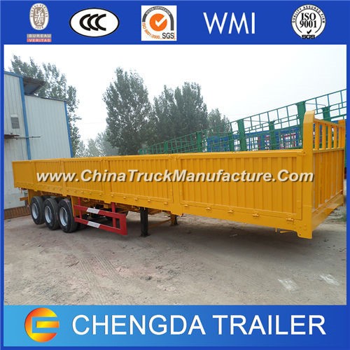 3 Axles 40ton Fence Semi Trailer with Side Wall