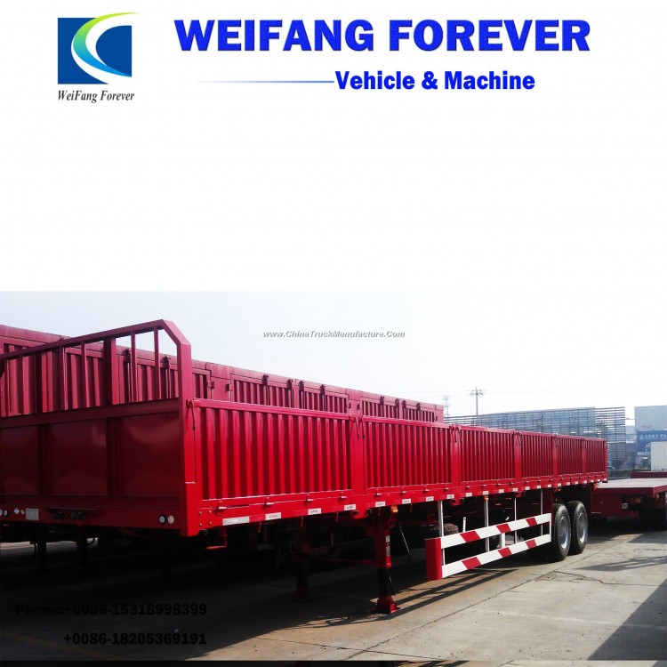 China Manufacture 3axle Side Wall Fence Cargo Trailer for Sale