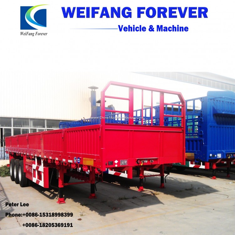 2/3axle Side Wall Fence Cargo Trailer for Sale