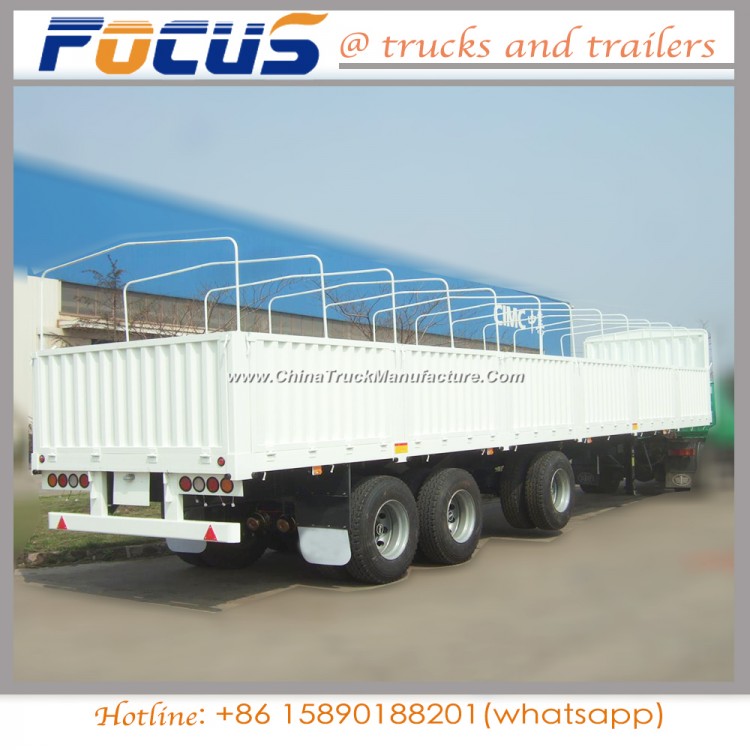 40ton 3axles Side Wall/Side Drop/Side Board/Bulk Cargo Truck Semi Trailer