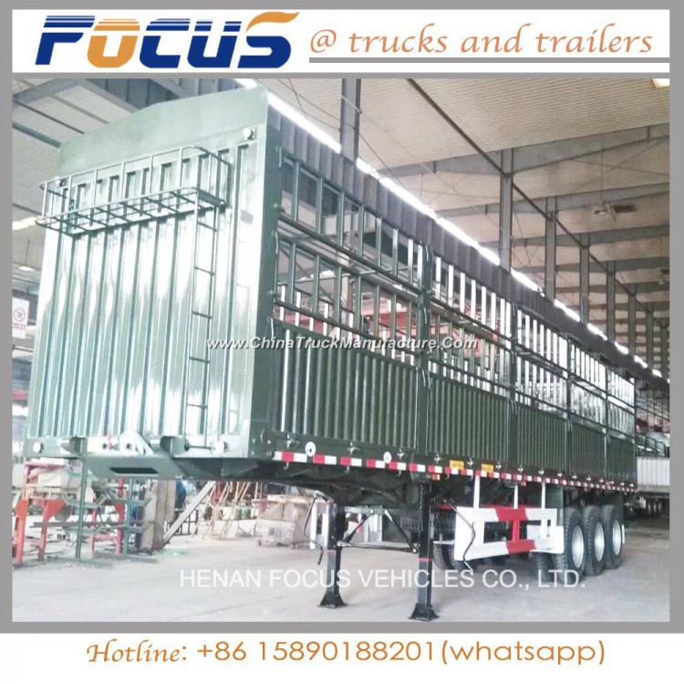 3 Axles Stake Semi Trailer for Container or Bulk Cargo Loading