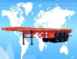 3 Axle Flatbed Container Transporting Trailer for Bulk Cargo Transporting