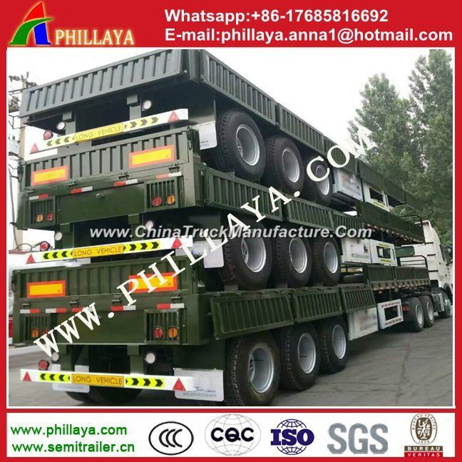 80ton Capacity Bulk Cargo Semi Trailer with Sidewalls/ Locks