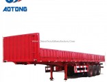 Truck Semitrailer with 2 Axle and Side Drop Wall for Bulk Cargo or Container Transport