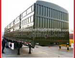 3 Axles 50ton Long Vehicle Stake Cargo Semi Trailer for General Bulk Cargo Transportation