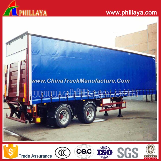 PVC Material Phillaya Curtain Side Semi Trailer for Bulk Cargo Transportation