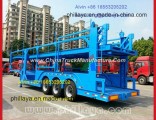 Tri-Axle 2-Decked Skeleton Type 6 Car Carrying Semi Trailer for Sale
