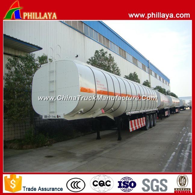 Various Capacities Tri Axle Double Stainless Steel Fuel Tanker Trailer for Sale
