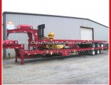2 Axles Container Transporting Lowbed Flatbed Semi Trailer 40ton