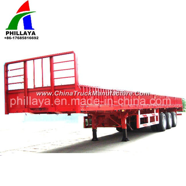 2017 Sidewall Detachable Container Bulk Cargo Loading Flat Bed Trailer