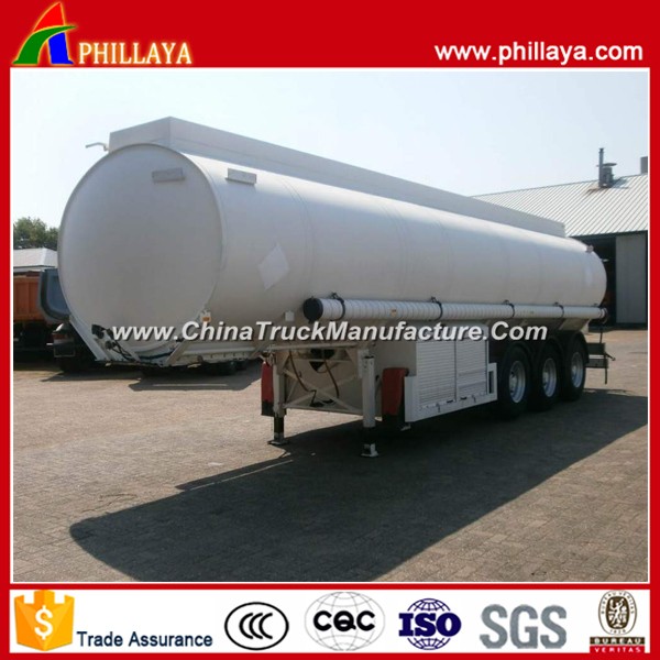 Phillaya Brand 30-50 Cbm Carbon Steel 3 Axles Fuel Oil Tank Trailer for Sale