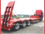 3 Axles 80 Tons Machine Transporting Low Loader Lowbed Semi Trailer