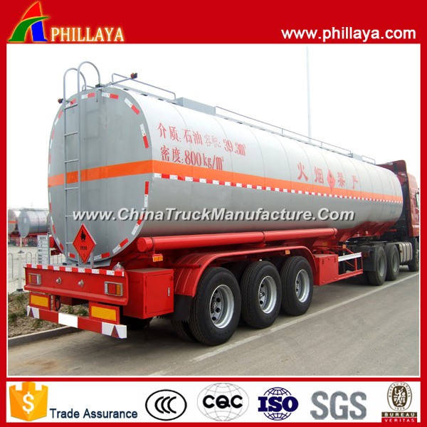 40-50 Cbm Capacity 3 Brand Axles Oil Fuel Tanker Truck Semi Trailer