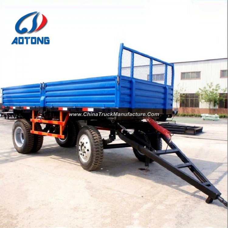 Good Quality 2 Steering Axle Flatbed Side Wall Cargo Trailers