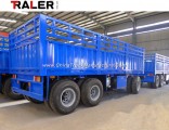3 Axle Transport Pulling Flatbed Cargo Full Trailer with Side Wall