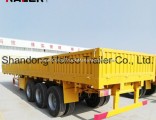 2018 Steel Material 60 Ton Cargo Semi Trailer Red Color Side Wall Trailer