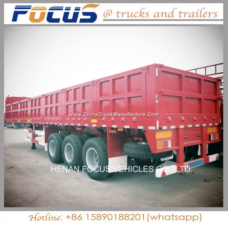 Brand New Flatbed Container Cargo Trucks Trailer with Side Wall for Sale