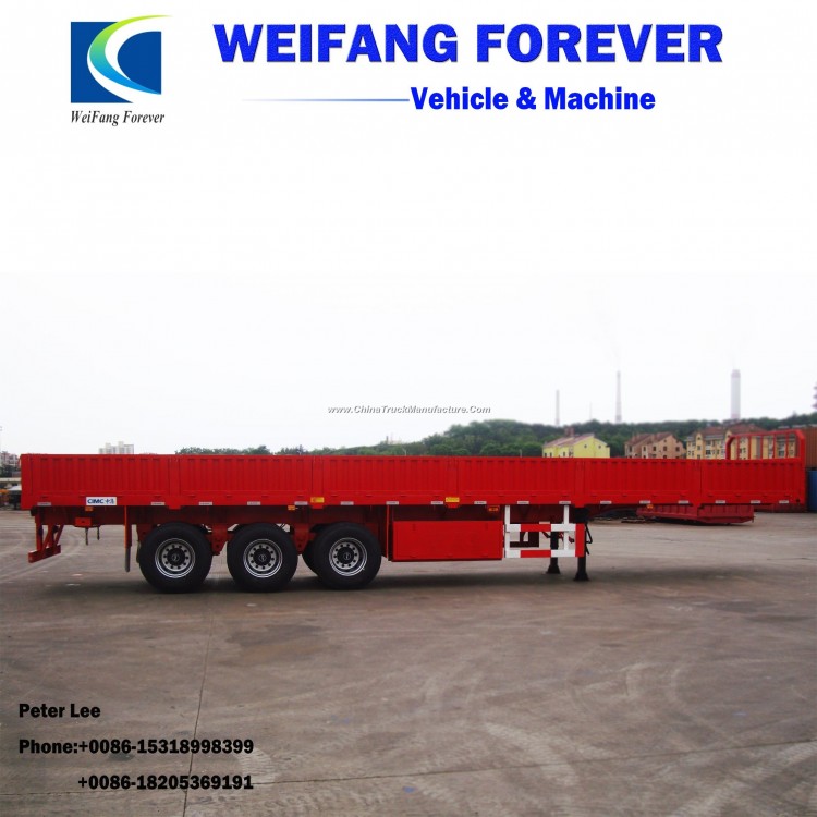 Weifang Forever 3 Axles Cargo Semi-Trailer with Detachable Side Walls