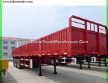 50 Ton Tri-Axle Flatbed Side Wall Cargo Lorry Semi Trailer for Sale