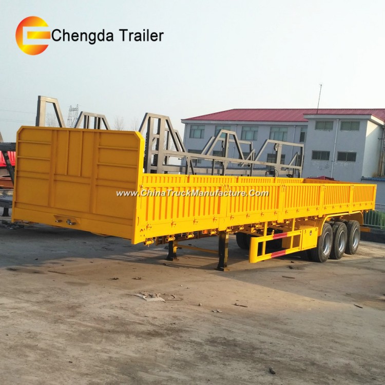40FT 20FT Tri-Axle Side Wall Cargo Semi Trailer for Sale