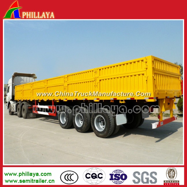 Multipurpose 4 Axles 80ton Container Cargo Semi Trailer with Open Side Walls