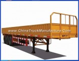 Factory Sales 3 Axle 40tons New Used Flatbed Container Cargo Trucks Trailer with Side Wall for Sale