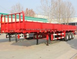 Tri-Axle Transport Cargo Goods Side Wall Flatbed Trailer