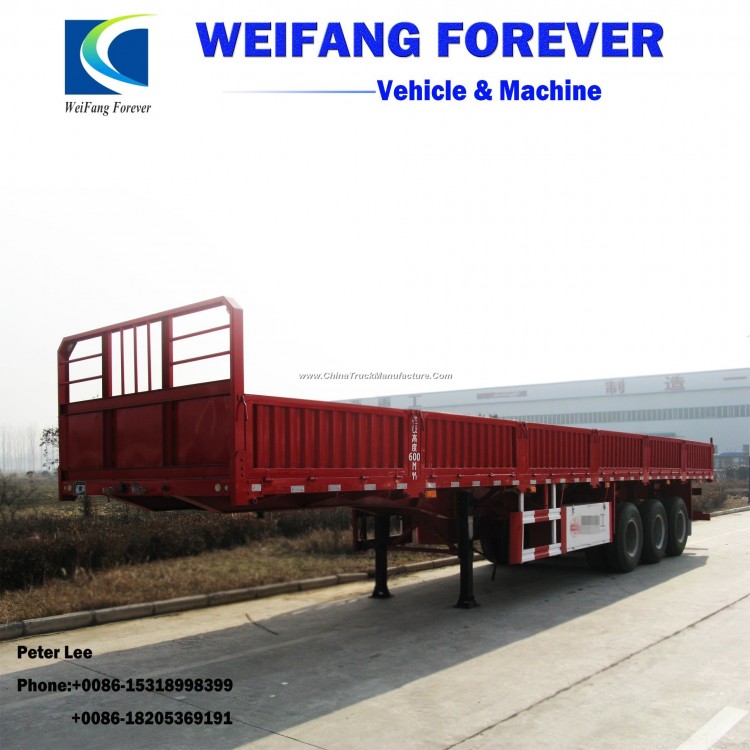 Weifang Forever 60 Tons Utility Cargo Side Wall Semi Trailer