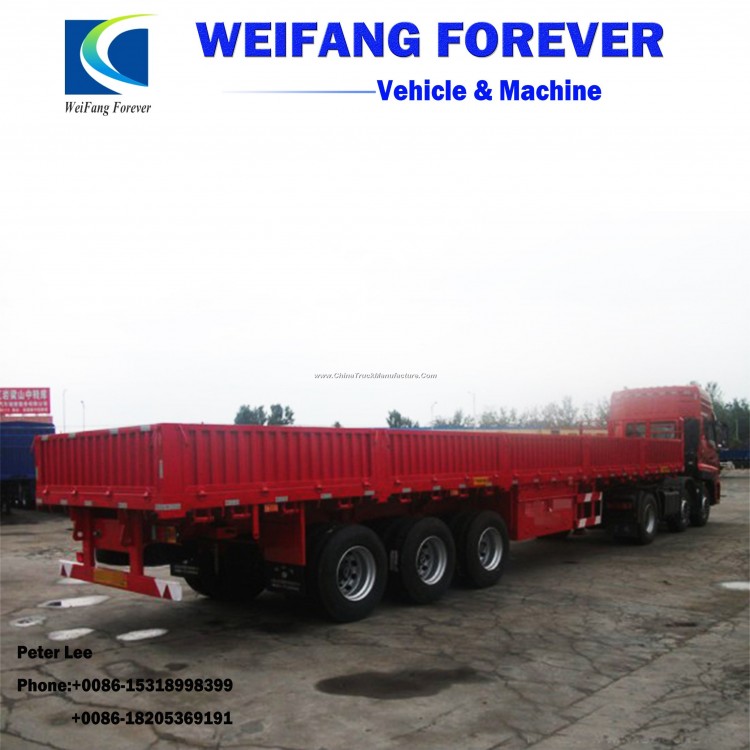 High Quality 30t-60t Fence Cargo/ Side Wall Utility Truck Trailer