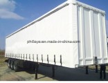 Modern Design Three Axles Curtain Cargo Box Semi Trailer