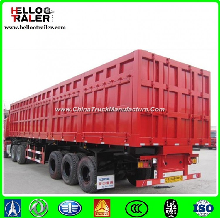 3 Axle 30 - 60 Ton Cargo Box Truck Trailer with 600 - 2300mm Side Wall Height