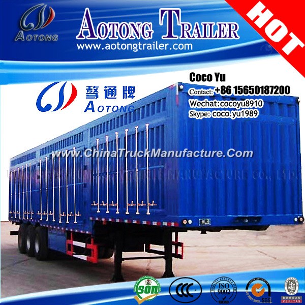 Tri Axles Step Wise Coal Transporting Box Type Truck Trailer
