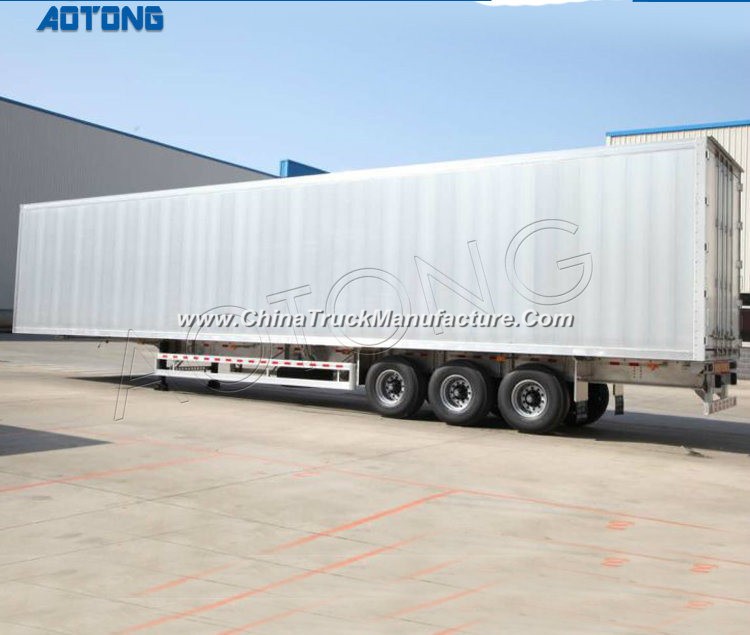 Double Axis 45feet Container Box Van Truck Trailer