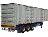 Tri-Axles 50tons Van Type Coal Bulk Cargo Transport Box Semi Trailer