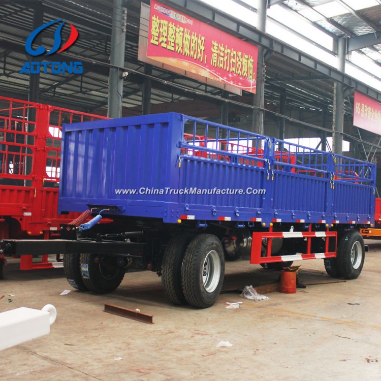 China Manufacture 2/3axle Fence Cargo Trailers/ Full Trailer for Sale