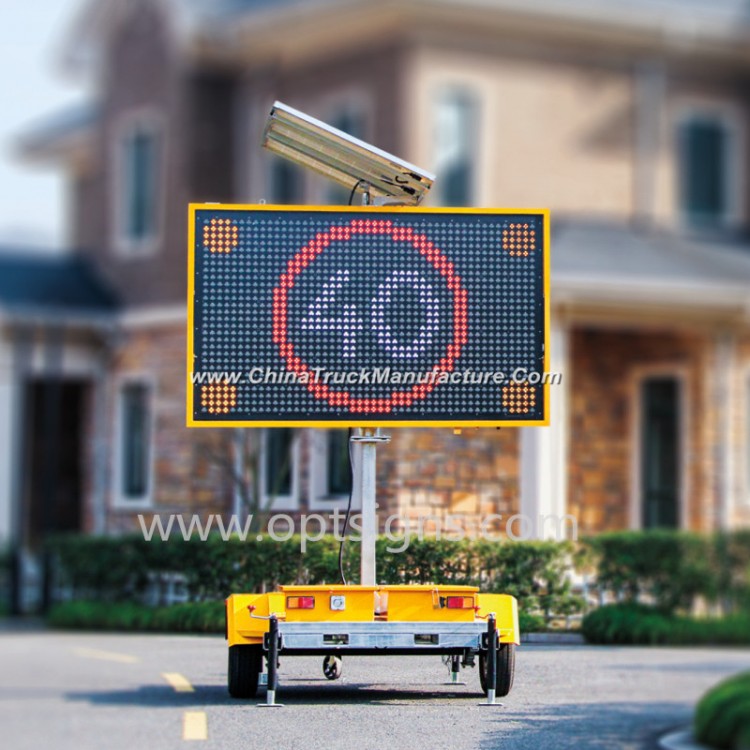 Outdoor Road Traffic Color Full Matrix Dynamic Message Board Mobile LED Road Sign Trailer