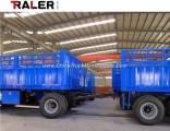3 Axle 30 Ton Flatbed Full Trailer with Side Wall Made in China
