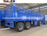 China Helloo Trailer 3 Axle Full Trailer with Drawbar for Sale