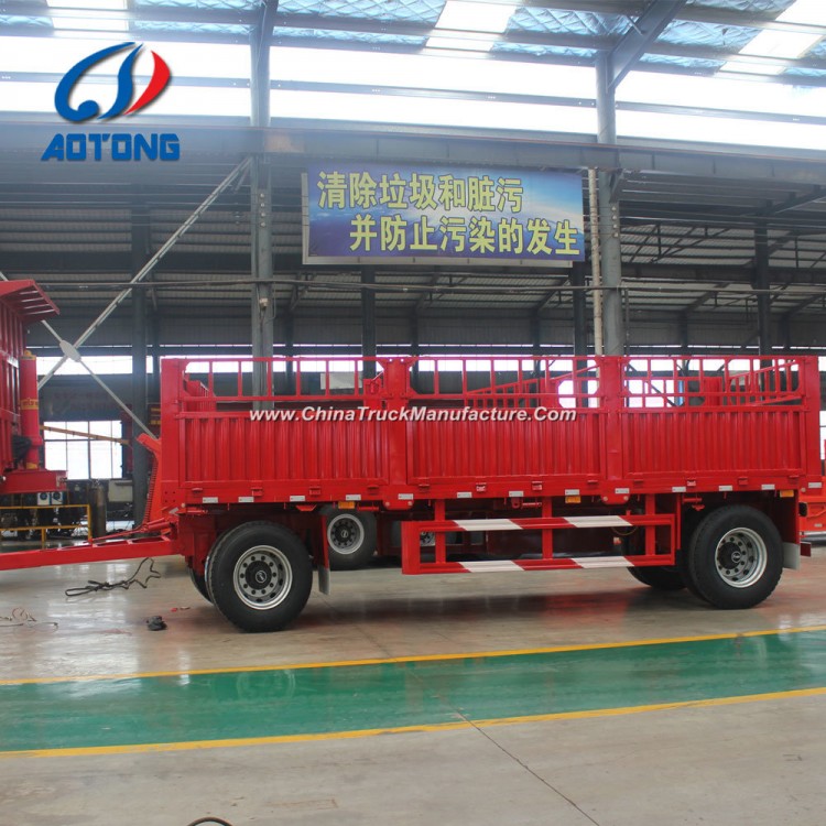 China Manufacture Steel Material 20ton Cargo Trailers/ Full Trailer for Sale