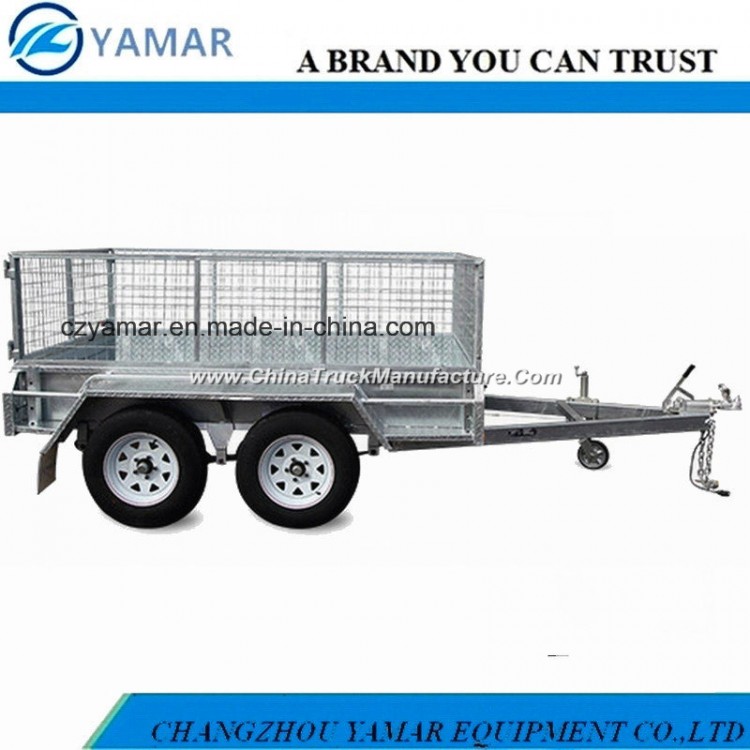 Tandem Axle Cage Trailer (Fully Welded With Chequer Plate)