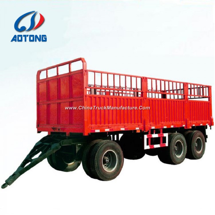 Good Quality 2/3 Axle Fence Cargo Trailers/Flatbed Full Trailer