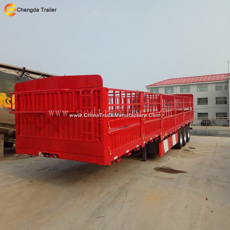 3 Axle Flatbed Cargo Full Trailer for Asia and Africa
