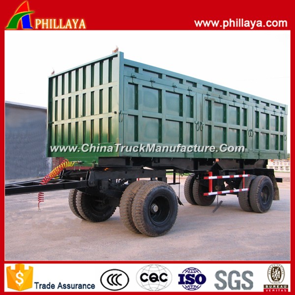4 Axles Coal Transport Tipping Full Trailer with Drawbar