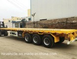 3 Axles Chassis 40FT Flatbed Container Semi Trailer