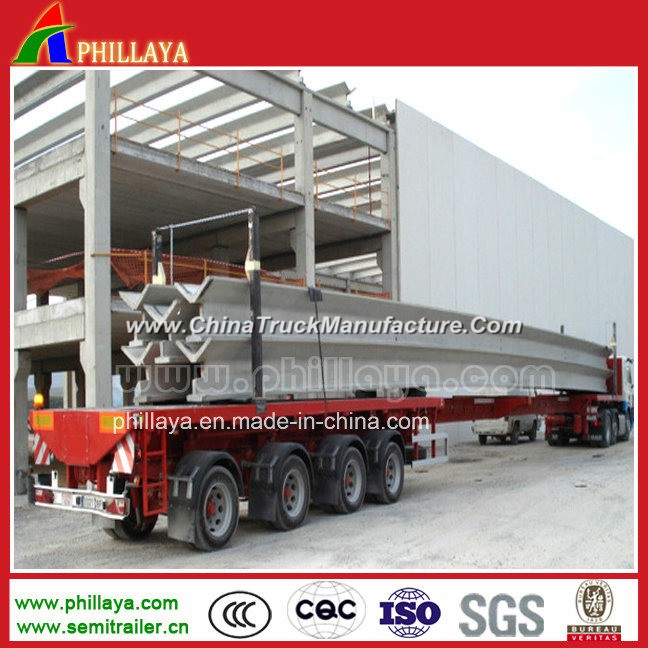 12.5m 60 Tons Tri-Axle 20FT 40FT Container Transporting Semi Trailer
