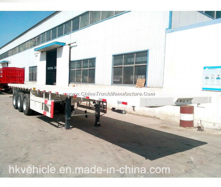 China New 3 Axle Container Flatbed Semi Trailer for Sale