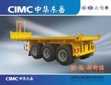 Cimc Brand 3 Axles 20 Feet Container Transporting Flat Bed Dump Semi Trailer for Sale