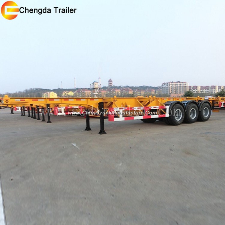 3 Axle 40FT Skeleton Container Semi Trailer for Sale