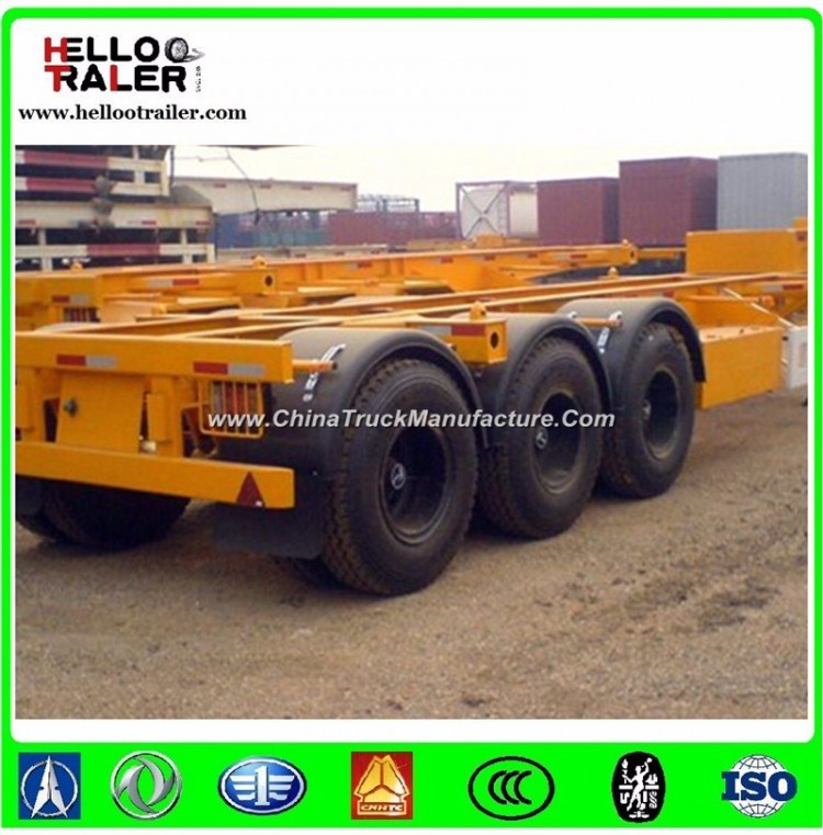 Chinese 48FT Skeleton Container Chassis Truck Semi Trailer for Sale